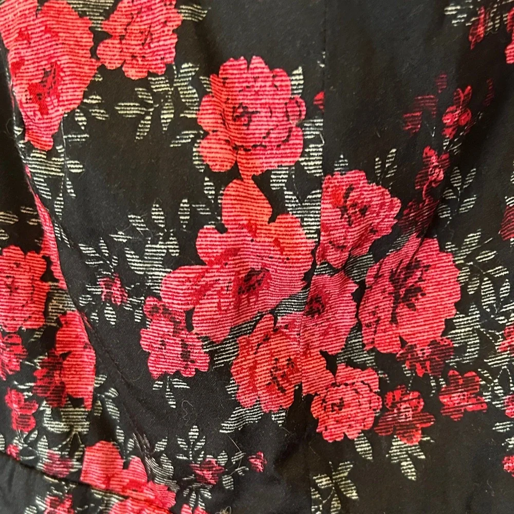Torrid Floral Black and Pink Dress - Picture 3 of 9
